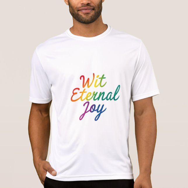 T-shirt Avec la joie éternelle - Arc-en-ciel (Devant)