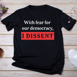 T-shirt Avec La Peur Pour Notre Démocratie, Je Divise