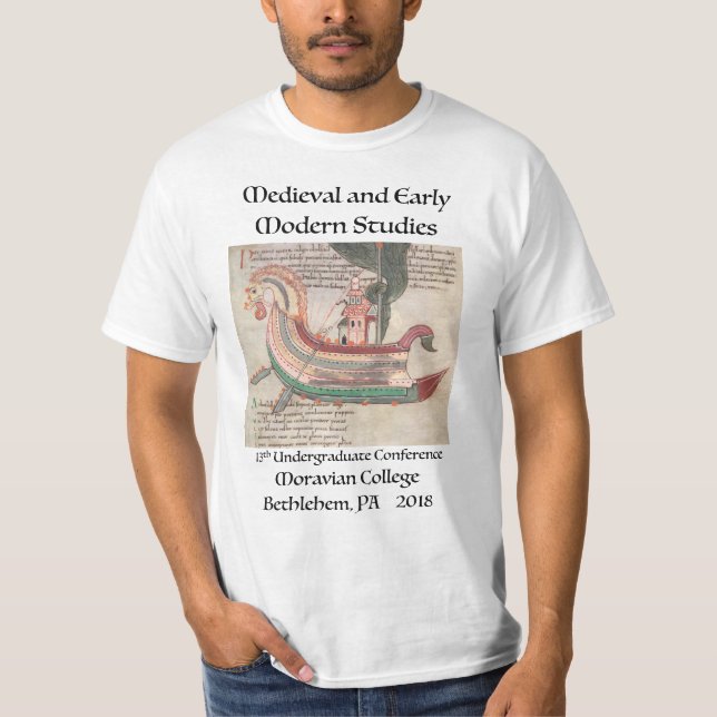 T-shirt avec le bateau de la police médiévale (Devant)