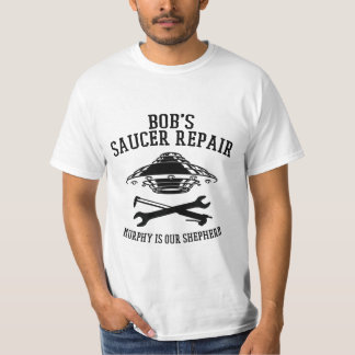 T-shirt avec le logo noir Bob's Saucer Repair