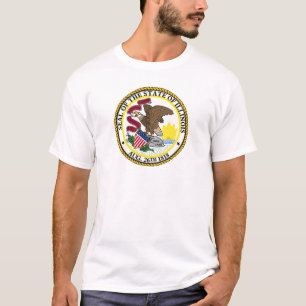 T-Shirt avec le sceau de l'Illinois, sceau de l'Ét
