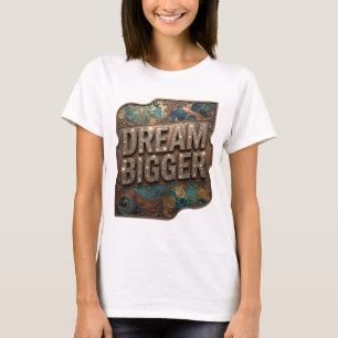 T-shirt avec le slogan accrocheur Silver DREAM BIG