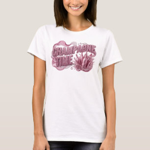 T-shirt avec le slogan frappant CHAMPAGNE TIME