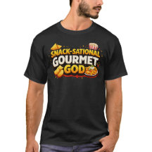 T-shirt avec le slogan Snack-Sational Gourmet God!