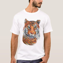 T-shirt avec le tigre d'impression pour les hommes