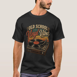 T-shirt avec lecteur de disques vinyles ambiance v