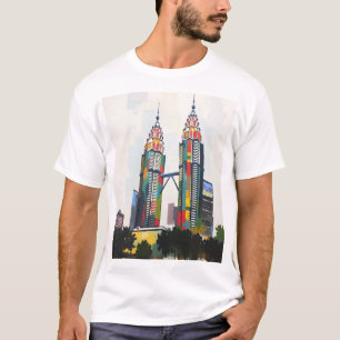 T-Shirt Avec Les Tours Petronas En Malaisie