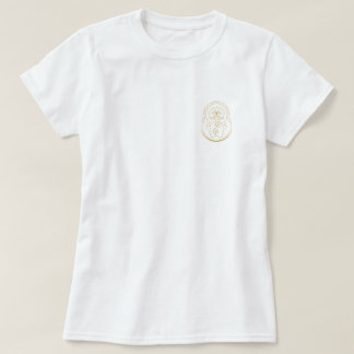 T-shirt avec logo or
