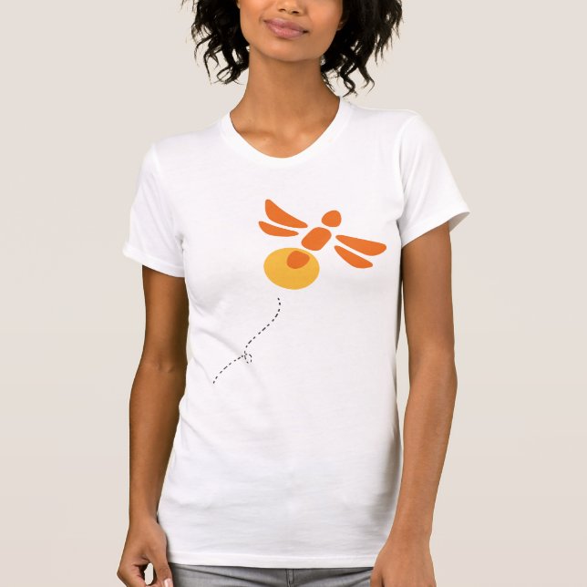 T-shirt avec luciole en orange  (Devant)