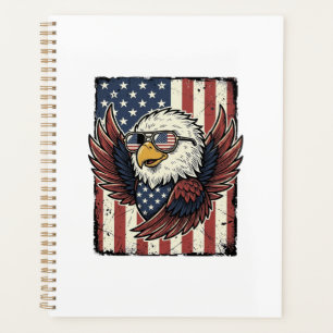 T-shirt avec lunettes de soleil aigle patriotique 