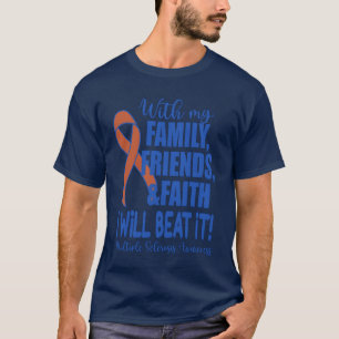 T-shirt Avec ma famille amis foi je vais battre ça Mul pou