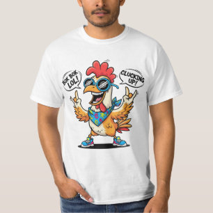 T-Shirt avec mascotte de poulet drôle – Bande dess