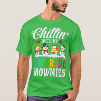 T-shirt Avec Mes 7E Années Snowmies Enseignant Xmas Gi
