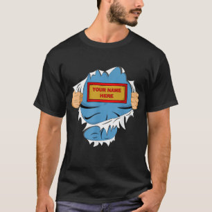 T-Shirt avec nom de super-héros personnalisé, Pers