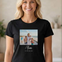 T-shirt avec photo et écriture Maman a créé