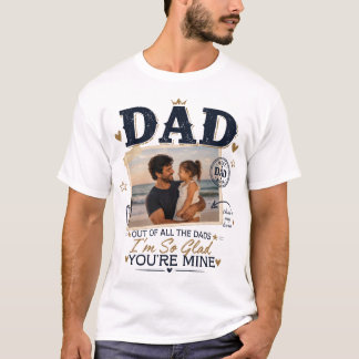 T-Shirt avec Photo Personnalisée pour Papa