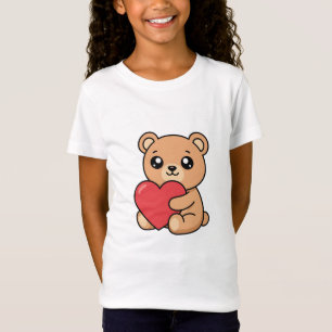 T-shirt avec portrait de nounours mignon Vêtemen