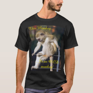 T-shirt avec singe et Slogan