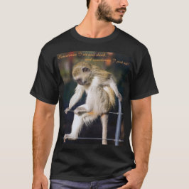 T-shirt avec singe et Slogan