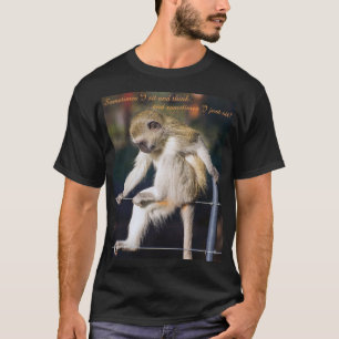 T-shirt avec singe et Slogan