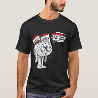 T-shirt avec surcharge cérébrale amusante