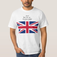 T-shirt avec thé Union Jack (UK) ? Pas pour moi...