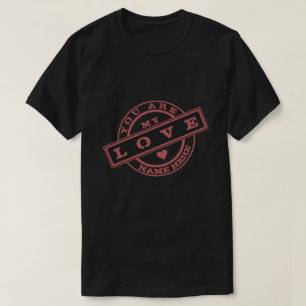 T-shirt avec timbres texte - personnalisable