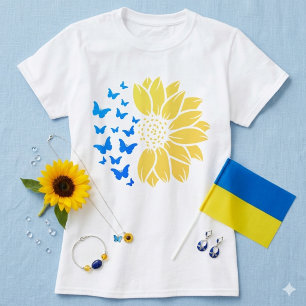 T-Shirt avec tournesol ukrainien