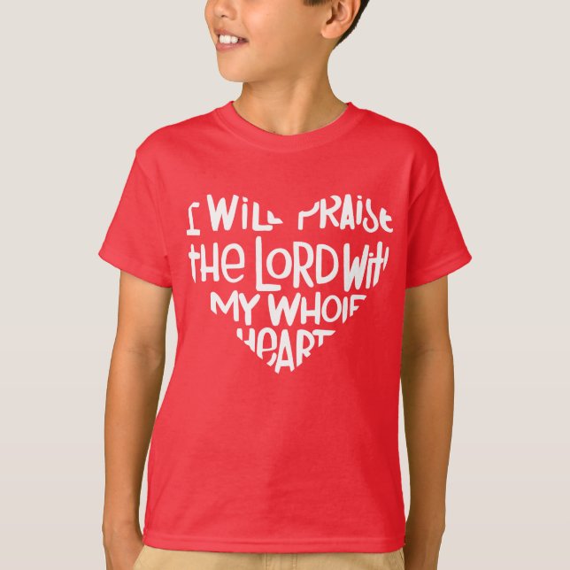 T-shirt Avec tout mon coeur (Devant)
