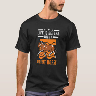 T-shirt Avec un cheval Paint