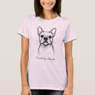 T-shirt 🐶Avec un texte personnalisé, Frenchie Line Muse 