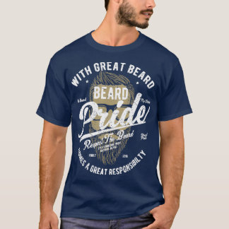 T-shirt Avec une grande barbe vient une grande responsabil