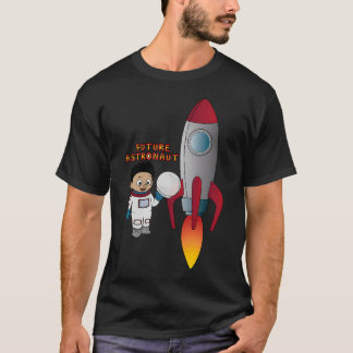T-shirt 'Avenir Astronaute' Avec Rocket (Afro)