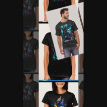 T-shirt avenir passé sur noir
