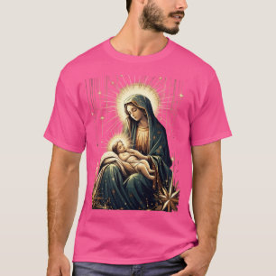 T-shirt Avent Noël Mère De Dieu Avec Bébé Jésus
