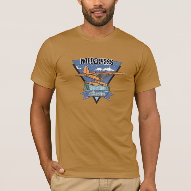 T-shirt Aventure Alaska d'hydravion de région sauvage (Devant)