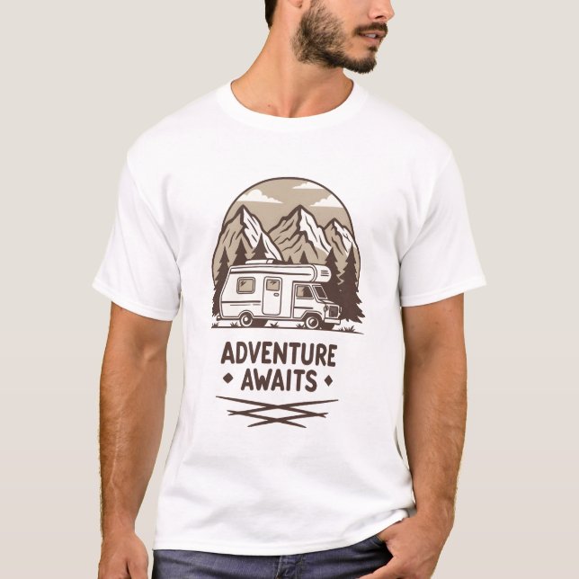 T-shirt Aventure Attend : Le Voyage Commence (Devant)