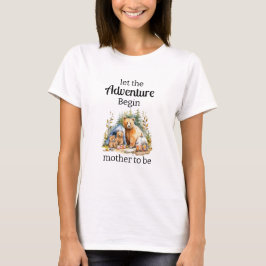 T-shirt Aventure Commencer le Baby shower forestier