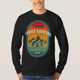 T-shirt Aventure de camping en famille personnalisée au co
