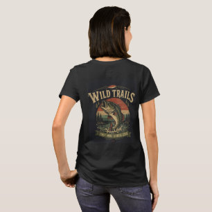 T-shirt Aventure de pêche à la basse rétro de Wild Trails