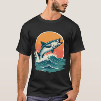T-shirt Aventure de tarpon tropical de Floride au coucher
