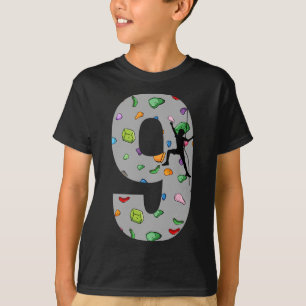 T-shirt Aventure d'escalade de 9 ans pour un 9e anniversai