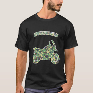 T-shirt Aventure Motorcycle Biker Off Road Rider Camoufla