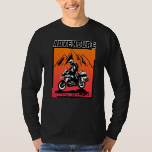 T-shirt Aventure Motorcycle Biker Off Road Rider Motorbik