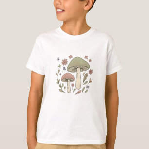 T-shirt Aventure Nature Champignons Graphique Cool