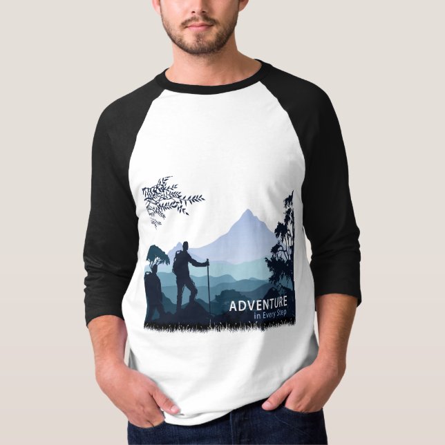T-shirt Aventure Randonnée, Aventure à chaque étape (Devant)