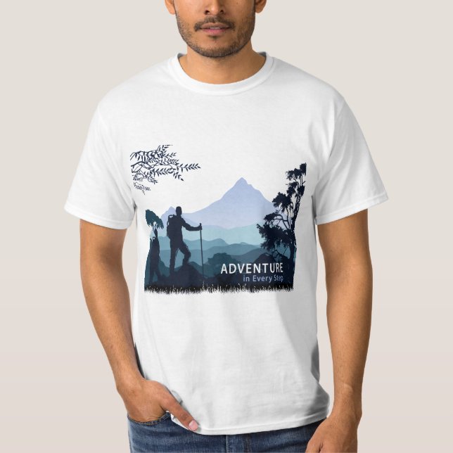 T-shirt Aventure Randonnée, Aventure à chaque étape (Devant)