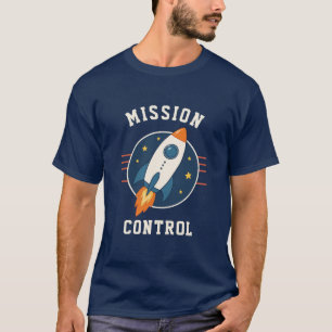 T-shirt Aventure spatiale de la fusée du contrôle de missi