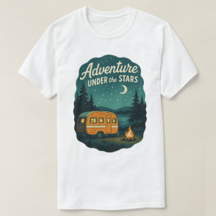 T-shirt Aventure Under the Stars Retro Camping Art