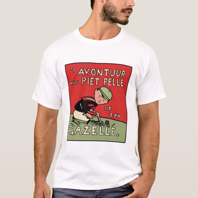 T-shirt Aventures à vélo de Piet Pelle (Devant)